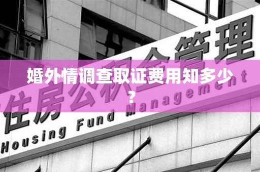 同安婚外情调查取证费用知多少？