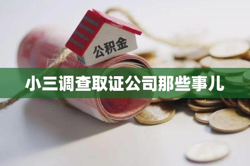 同安小三调查取证公司那些事儿