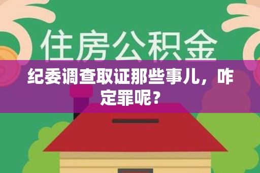 同安纪委调查取证那些事儿，咋定罪呢？