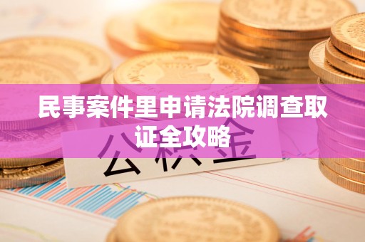 同安民事案件里申请法院调查取证全攻略