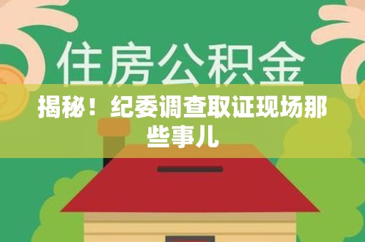 同安揭秘！纪委调查取证现场那些事儿