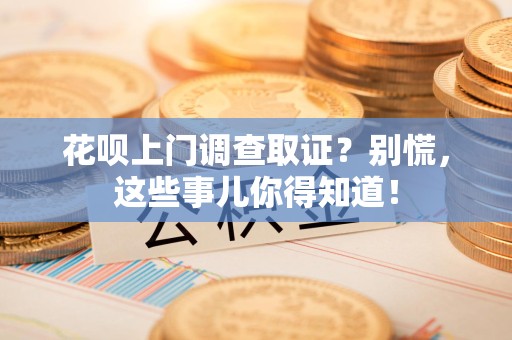 同安花呗上门调查取证？别慌，这些事儿你得知道！