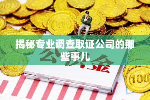 同安揭秘专业调查取证公司的那些事儿
