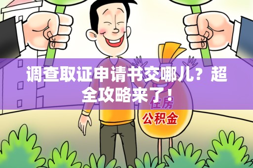 同安调查取证申请书交哪儿？超全攻略来了！