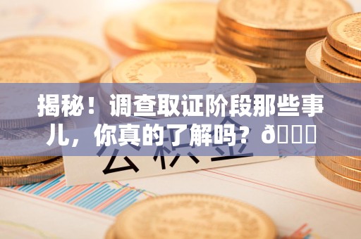 同安揭秘！调查取证阶段那些事儿，你真的了解吗？😎